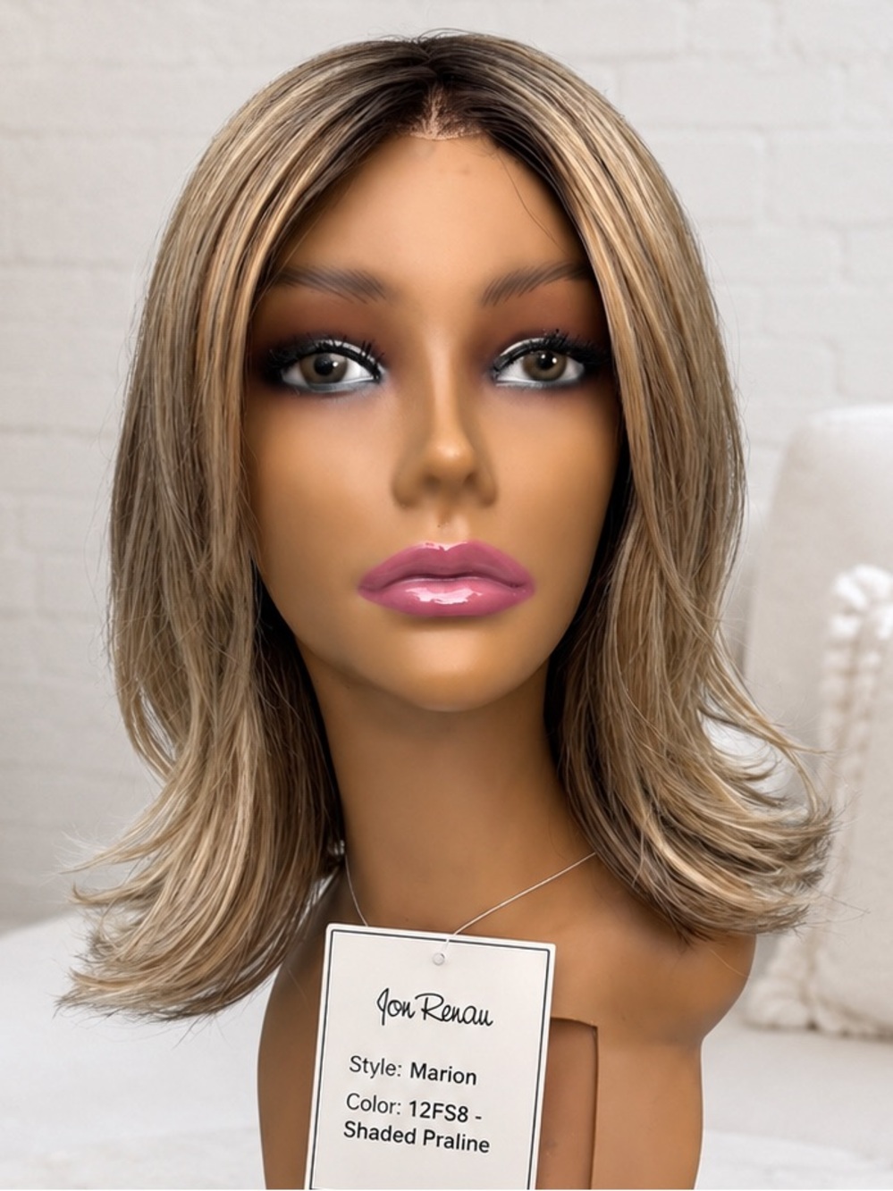 Jon Renau ‘Marion’ 12FS8 Shaded Praline Synthetic SmartLace Mono Top Wig -w/ box